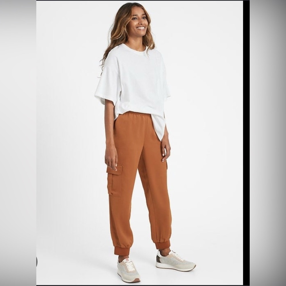 Banana Republic Gold Satin Joggers